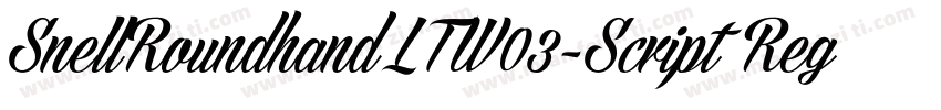 SnellRoundhandLTW03-Script Regular字体转换